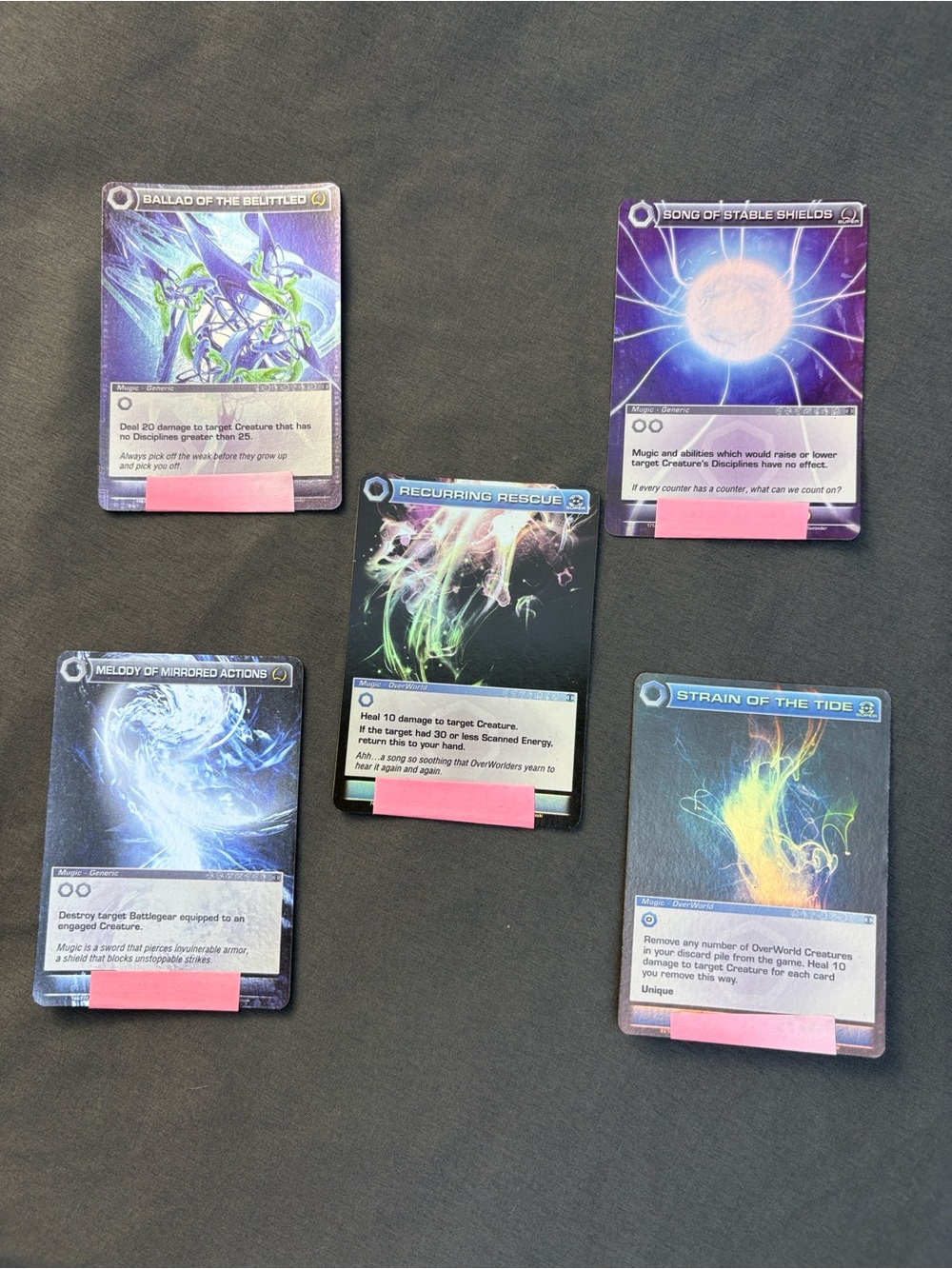 Chaotic TCG: Lot of 5 Mugic Foils Mixed Rairity 1st Edition